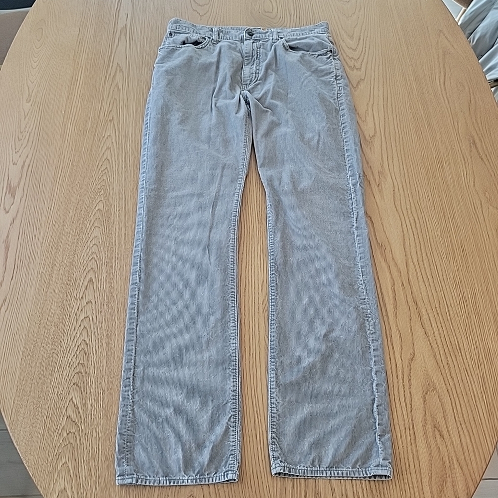 J.CREW Corduroy Pants Men's Slim Straight Gray Size 32x34 Cotton